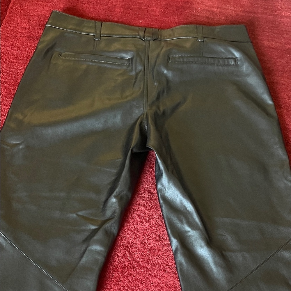 Free People Vegan Leather Flare Pants Black - Picture 8 of 14